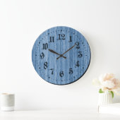 Blue Rustic Wooden Clock Grote Klok (Huis)