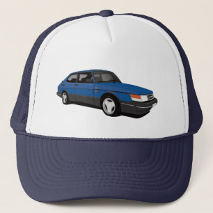 Blue Saab 900 Turbo Coupé Trucker Pet