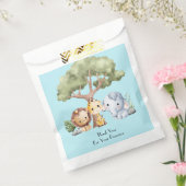 BLUE SAFARI BABY SHOWER BEDANKZAKJE (Gezegeld)