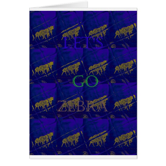 Blue Safari Lets Go Zebra Hakuna Matata (Voorkant)