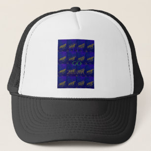 Blue Safari Lets Go Zebra Hakuna Matata Trucker Pet