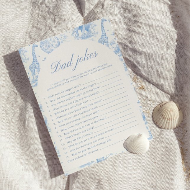 Blue Safari Toile de Jouy Dad Jokes Games (Creator heeft geüpload)