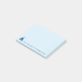Blue Sailboat Silhouette Post-it® Notes (Schuin)