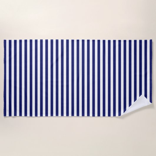 Blue Sailor Stripe (kleinschalig) Strandlaken (Voorkant)