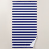 Blue Sailor Stripe (kleinschalig) Strandlaken (Voorkant)