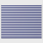 Blue Sailor Stripe (op grote schaal) Cadeaupapier (Vlak)