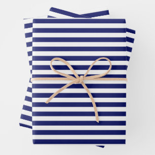 Blue Sailor Stripes (kleinschalig) Inpakpapier Vel