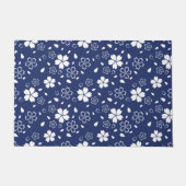 Blue Sakura Pattern Deurmat (Voorkant)