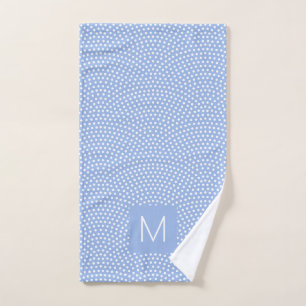 Blue Same Komon Monogrammed Bad Handdoek
