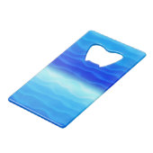 Blue Sand Dunes Abstract Kredietkaart Flessenopener (Voorkant Gekanteld)