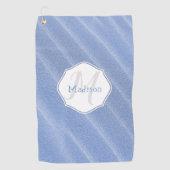 Blue Sand Ripples Personalized Golf Towel Golfhanddoek (Voorkant)