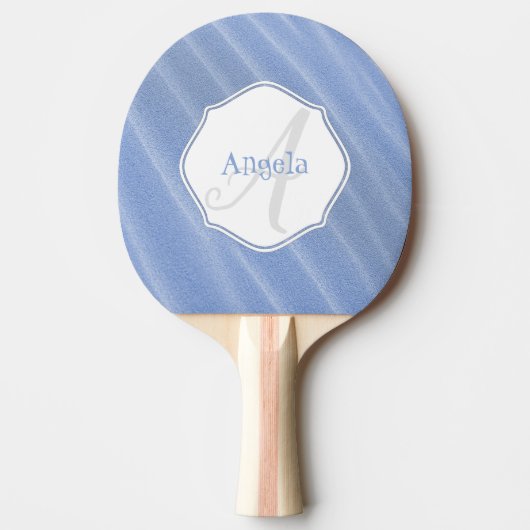 Blue Sand Ripples Personalized Ping Pong Paddle Tafeltennisbatje (Voorkant)