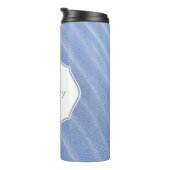 Blue Sand Ripples Personalized Thermal Tumbler Thermosbeker (Geroteerd rechts)