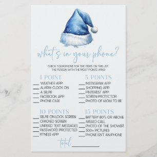 Blue Santa Wat zit er in je telefoon Baby shower s Briefpapier