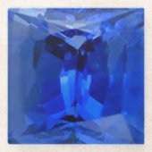 Blue Sapphire 1 Glazen Onderzetter (Voorkant)