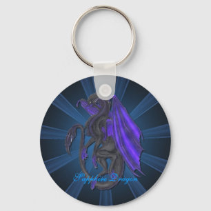 Blue Sapphire Dragon Sleutelhanger