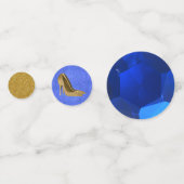 Blue Sapphire et Gold Custom Quinceanera Confetti (Derrière)