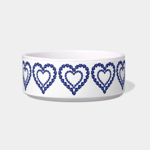 Blue Sapphire Heart Voerbakje