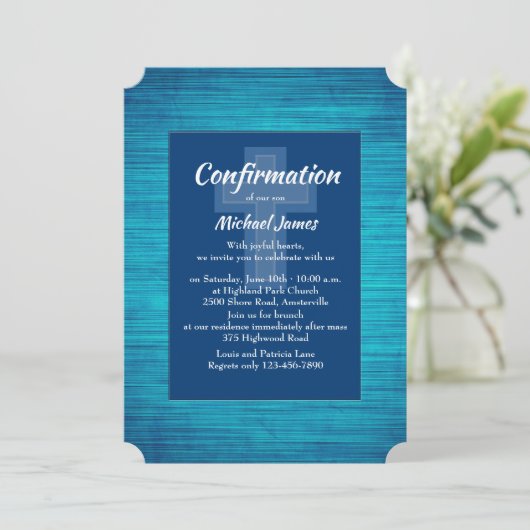 Blue Sapphire Invitation religieuse (Debout devant)