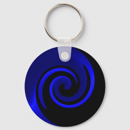 Blue Sapphire Swirl Sleutelhanger (Voorkant)