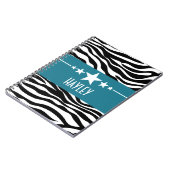 Blue Sassy Star Zebra Carnet (Côté gauche)