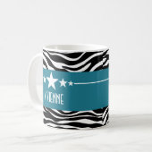 Blue Sassy Star Zebra Mug (Devant gauche)