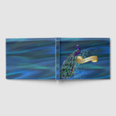 Blue Satin et Peacock Mariage livre d'hôtes (Complet)