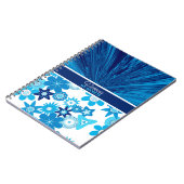 Blue Satin in Flowers Personalized Journal (Côté gauche)