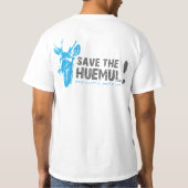 Blue Save the Huemul T-Shirt (Achterkant)