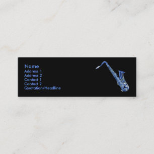 Blue Saxophone-profielkaart Mini Visitekaartje