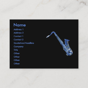 Blue Saxophone-profielkaart Visitekaartje