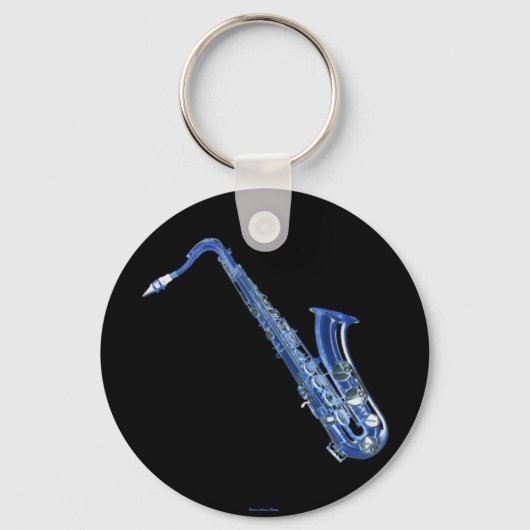 Blue Saxophone Sleutelhanger (Voorkant)