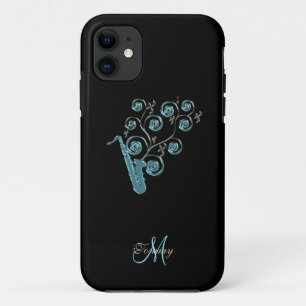Blue Saxophone Specialized Music iPhone 5 Hoesje