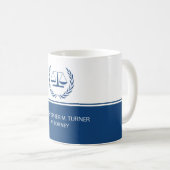 Blue Scale of Justice Attorney Coffee Mok (Voorkant rechts)