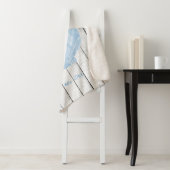 Blue Scallop Shell Sherpa Blanket Sherpa Deken (In situ)