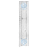 Blue  Scallop Shell Short Table Runner Korte Tafelloper (Voorkant)