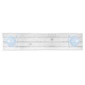 Blue  Scallop Shell Short Table Runner Korte Tafelloper (Horizontaal)
