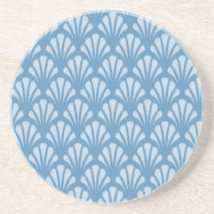 Blue Scallops Patroon Zandsteen Onderzetter