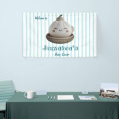 Blue Schattige Dumpling Welkom Baby shower Banner (Beurs)