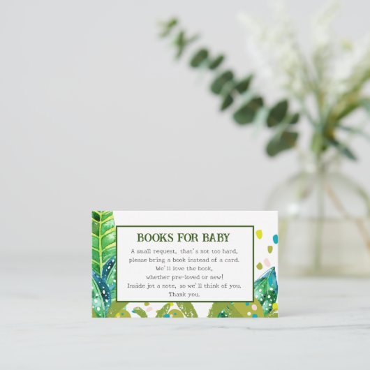 Blue Schattige Monkey Baby Boeken Aanvraag Informatiekaartje (Staand voorkant)