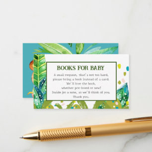 Blue Schattige Monkey Baby Boeken Aanvraag Informatiekaartje