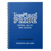 Blue School Pride Mascot Nom Carnet (Devant)