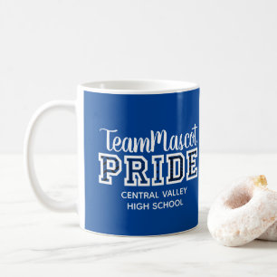 Blue School Pride Mascotte Nom du café Mug