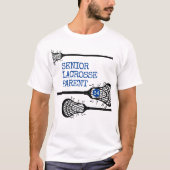 Blue School Year Lacrosse Parent T-shirt (Devant)
