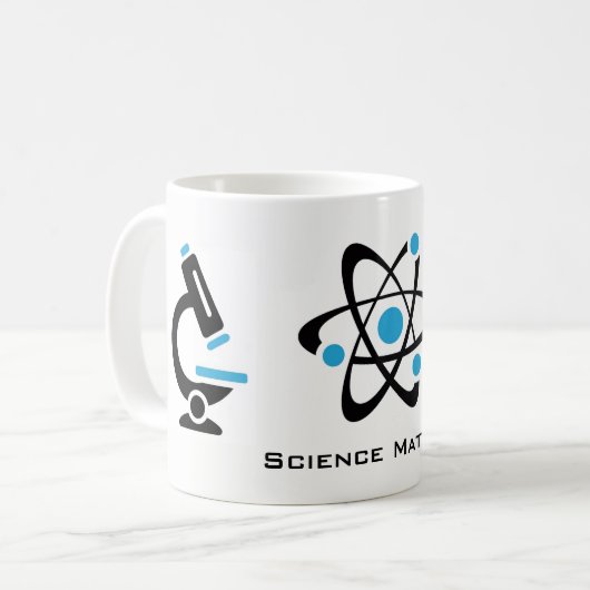 Blue Science Matters Design Mok (Voorkant links)
