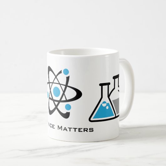 Blue Science Matters Design Mug (Devant droit)