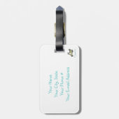 Blue Scooter Bagagelabel "Ik kan..." (Achterkant verticaal)