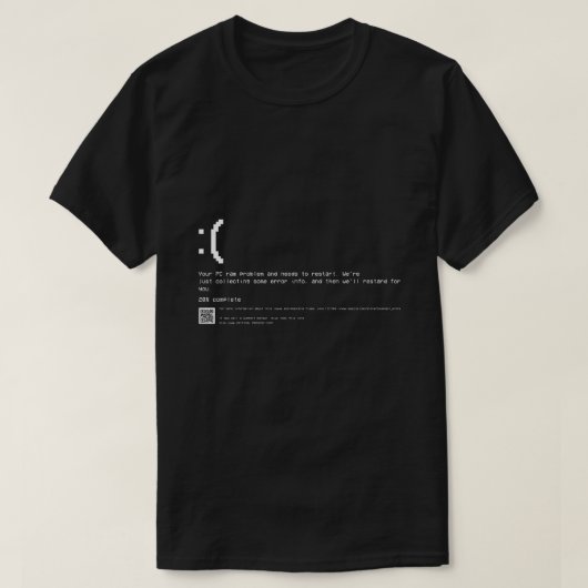 Blue Screen Error Retro T-Shirt (Design devant)