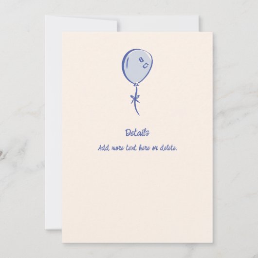 Blue Scribble Hand getekend 30ste verjaardagsfeest Kaart (Achterkant)