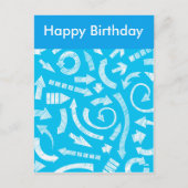 Blue Scribled Arrows-Briefkaart Briefkaart (Voorkant)